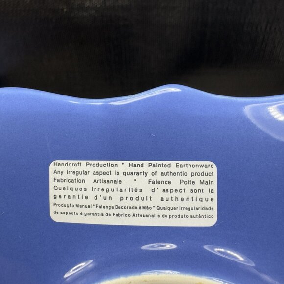 Pierre Deux Blue Teacup And Saucer Set Ceramic Made In Portugal Cup Plate VTG - Picture 9 of 15